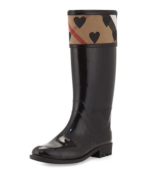 Burberry Crosshill Heart Rain Boots Shoes 